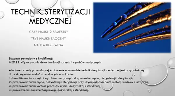 Technik sterylizacji medycznej opłacalna kariera? Analiza 2026
