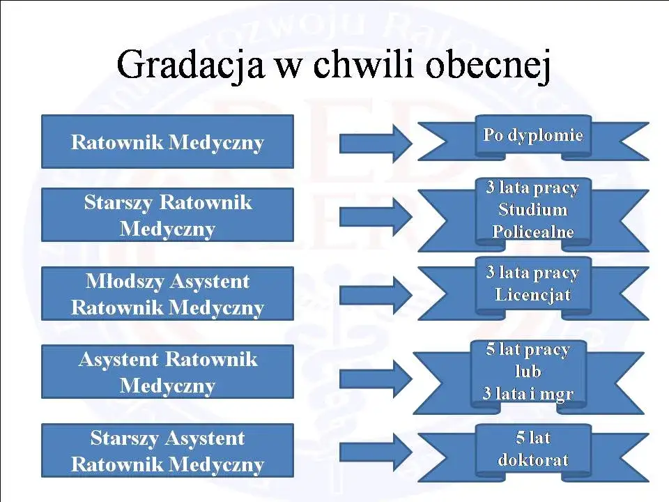 Ścieżka kariery ratownika medycznego w Polsce infografika